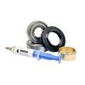 Комплект подшипников SKF 6204, 6205, сальник 30*52*8,5/10,5 и латунная втулка 25*30*14 для стиральной машины Indesit / Ariston / Hotpoint