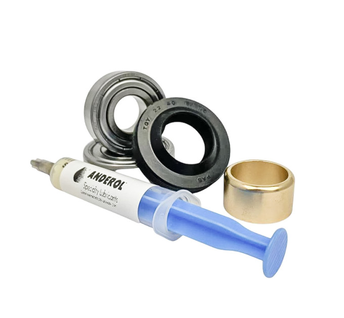 Комплект подшипников SKF 202 + 203, сальник 22*40*8.5/11.5 и ремонтная втулка 17*22*14 для стиральной машины Ariston / Indesit / Hotpoint