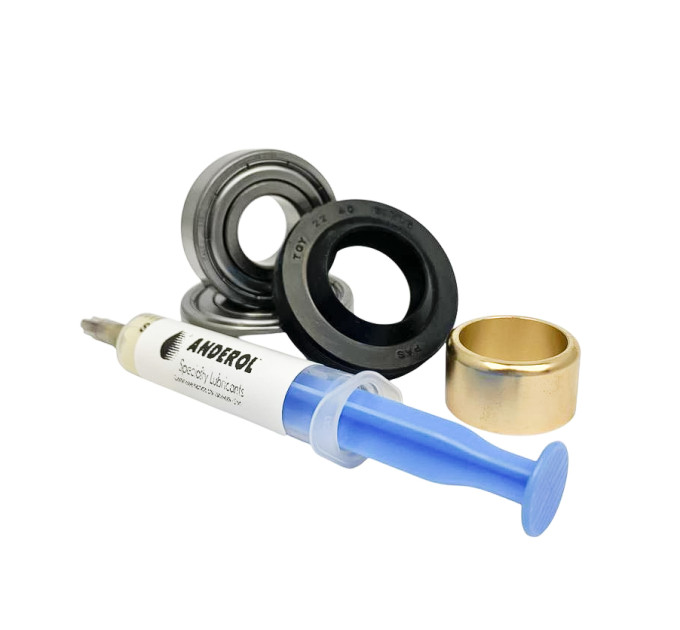 Комплект подшипников SKF 202 + 203, сальник 22*40*8.5/11.5 и ремонтная втулка 17*22*14 для стиральной машины Ariston / Indesit / Hotpoint