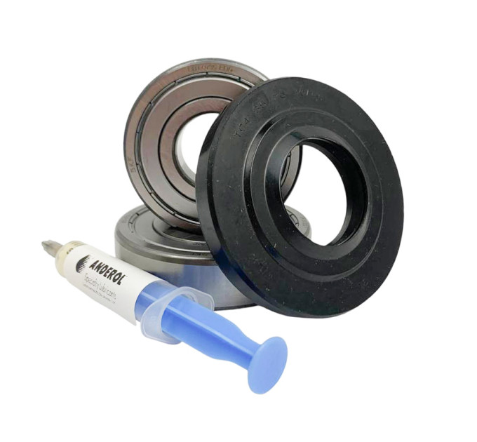 Підшипники для пральної машини Miele SKF 6205, SKF 6206 і сальник 35×76×10/14 — комплект для ремонту