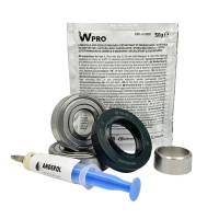 Підшипники для пральної машини Ariston SKF 6204, 6205, сальник 30*52*10/12, ремонтна втулка 25*30*14 нерж + хімія