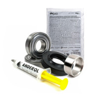 Подшипники стиральной машины Ariston SKF 6204, SKF 6205, сальник 30*52*10/12 и рем. втулка 25*30*14 нерж + хим
