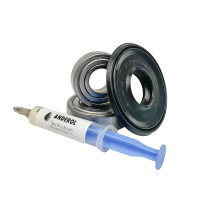 Подшипники для стиральной машины Indesit, Ariston SKF 6203, 6204, сальник 25*47/64*7/10,5  (Corteco CFW)