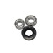Комплект подшипников для стиральной машины Candy SKF 203 ZZ и SKF 204 ZZ с сальником 25*47*10/12