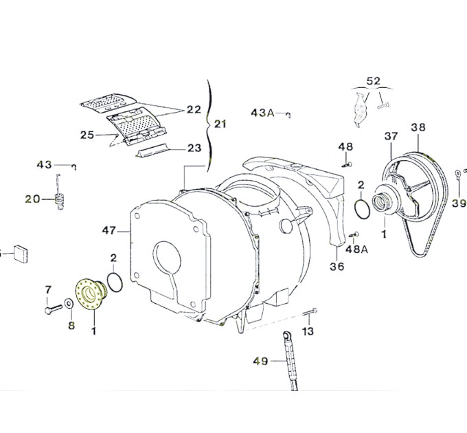 Блок підшипників (супорт) для пральної машини Zanussi, Electrolux, AEG, 6204, ліва різьба, зам.  168ZN14