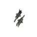 Щітки двигуна пральної машини Ariston, з щіткотримач (R) - C00196545 / C00035521 / 162AR25