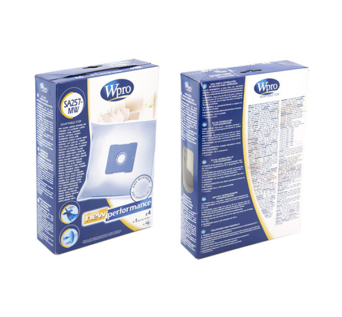 Набір мішків Wpro SA257-MW (4 шт + фільтр) - 481281718604