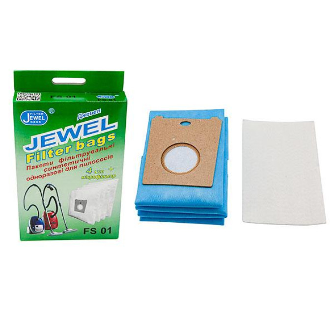 Мешок одноразовый Jewel FS-01 (комплект 4 шт + фильтр)