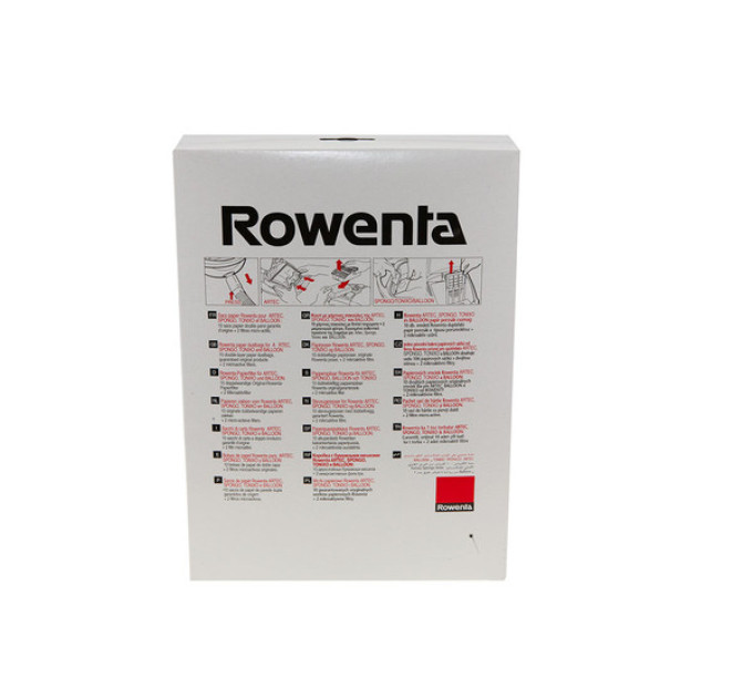 Набір мішків паперових ZR-455 для пилососів Rowenta Artec, Spongo, Tonixo, Balloon (10 шт + 2 фільтри)