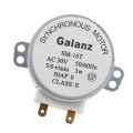 Двигатель тарелки для микроволновой печи GALANZ 30V 3W (пластиковый вал 14 мм)