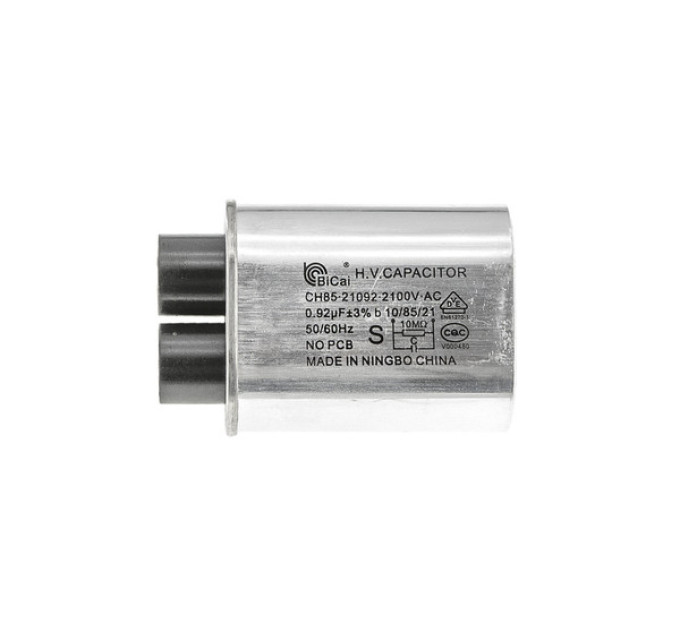 Конденсатор BiCai CH85-21092, 0.92 мкФ 2100V (клеми 2+2) для мікрохвильової печі