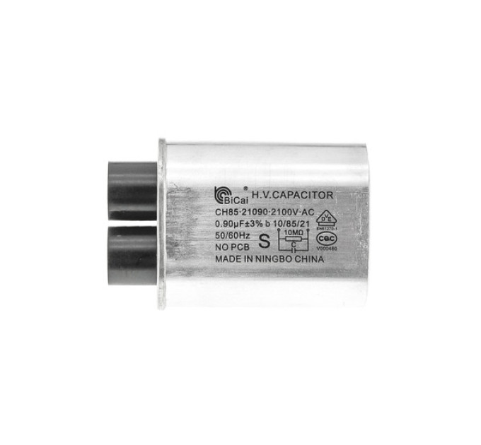 Конденсатор BiCai CH85-21090, 0.90 мкФ 2100V (клеми 3+3) для мікрохвильової печі
