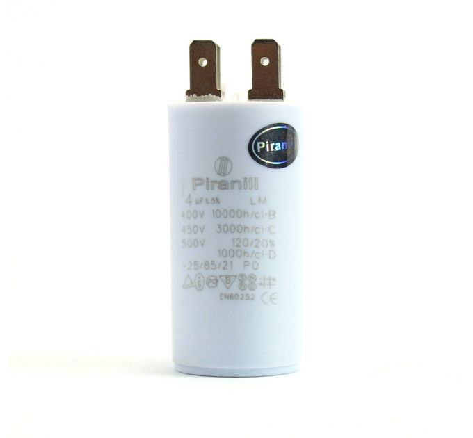 Конденсатор CBB60 4 мкФ 450 V, з клемами