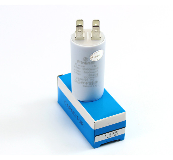 Конденсатор CBB60 5 мкФ 450 V, з клемами