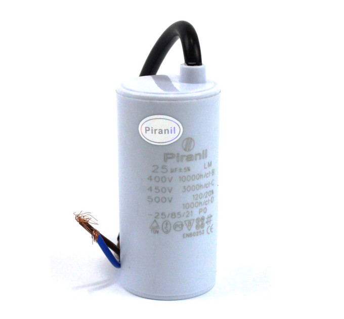 Конденсатор CBB60 25 мкФ 450 V, з проводом