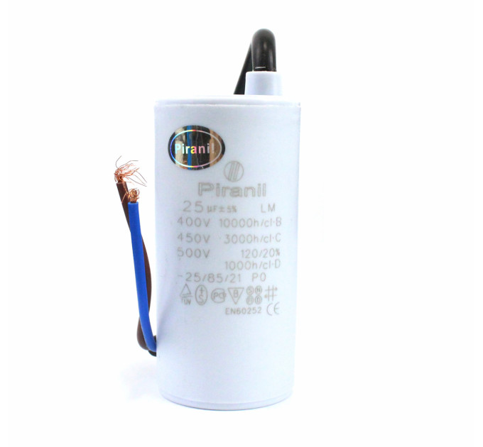 Конденсатор CBB60 25 мкФ 450 V, з проводом