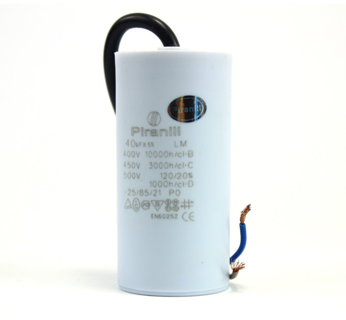 Конденсатор CBB60 40 мкФ 450V, с проводом