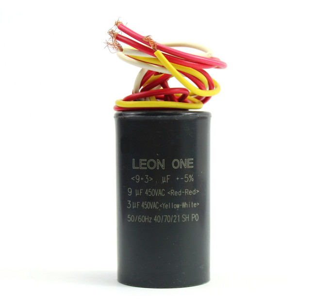 Конденсатор CBB60 9+3 мкФ, 450V подвійний (Leon One)