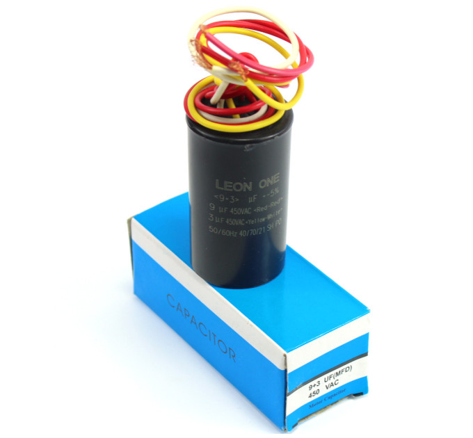 Конденсатор CBB60 9+3 мкФ, 450V подвійний (Leon One)