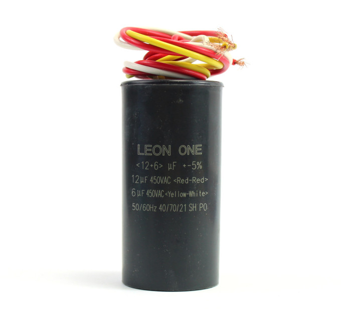 Конденсатор CBB60 12+6 мкФ, 450 V подвійний (Leon One)