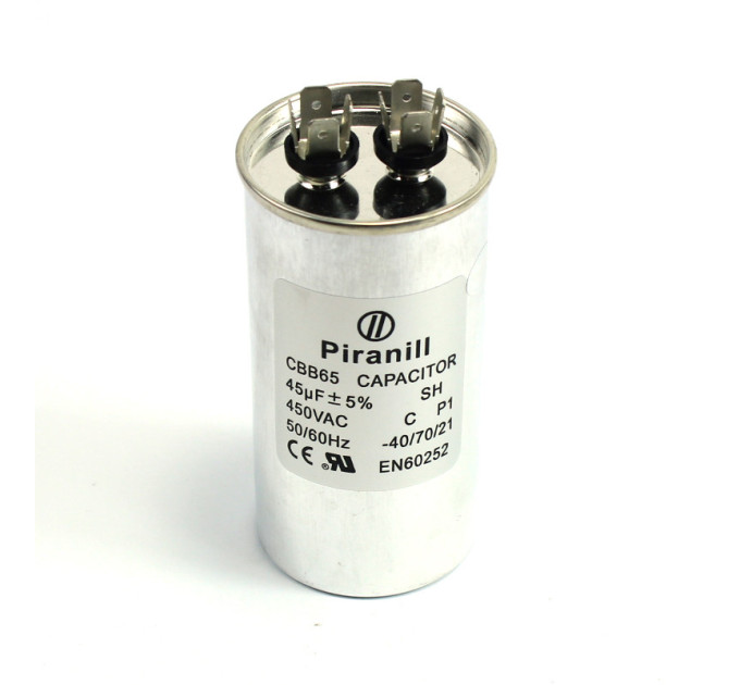 Конденсатор CBB65 45 мкФ 450 V, металевий