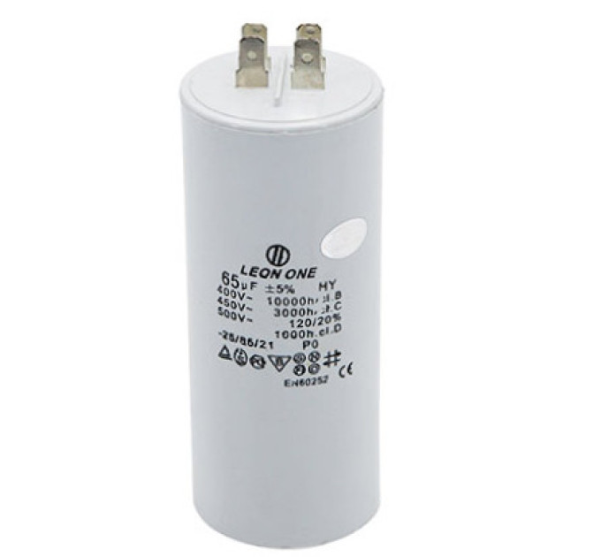Конденсатор CBB60 65 мкФ 450 V, з клемами
