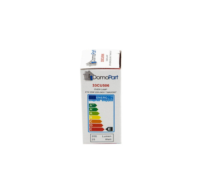 Лампа для духовки DomoPart 33CU506 (E14, 25W, 240V, 300*)