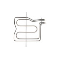 ТЭН для духовки Ariston, Indesit, Whirlpool, 2200W (1000W+1200W), верхний - 2040149 / C00039574