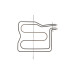 ТЭН для духовки Ariston, Indesit, Whirlpool, 2200W (1000W+1200W), верхний - 2040149 / C00039574