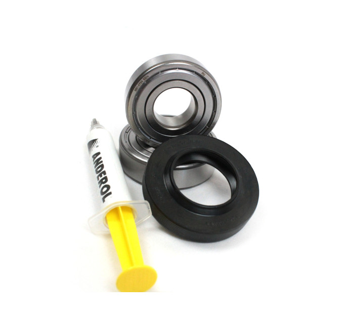 Підшипники для пральної машини Ariston SKF 204, SKF 205, сальник 30х52х10/12 та ремонтна втулка 25*30*14 нерж
