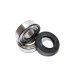 Комплект подшипников SKF 204 + 205, сальник 30×52×8,5/10,5 и латунная втулка 25×30×14 для стиральной машины Indesit / Ariston / Hotpoint
