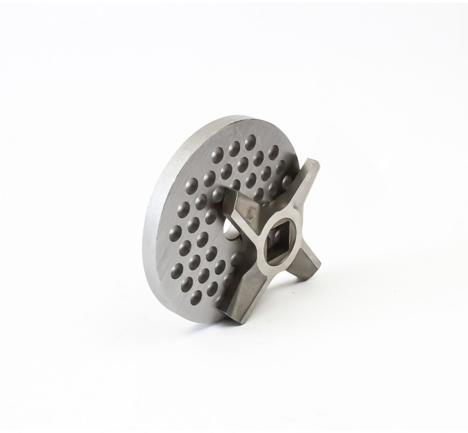 Оригинальные решетка для мясорубки Zelmer и двусторонний нож NR5 с муфтами