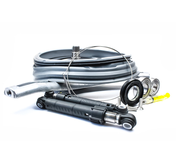 Крестовина + подшипники + сальник + манжета + винты + амортизаторы ANSA + хомут для стир. машины LG