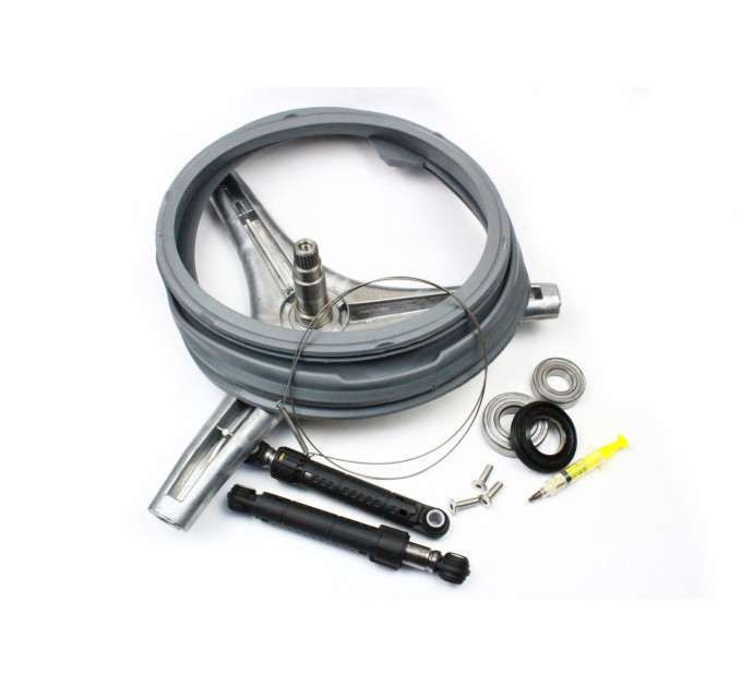 Крестовина + подшипники + сальник + манжета + винты + амортизаторы ANSA + хомут для стир. машины LG