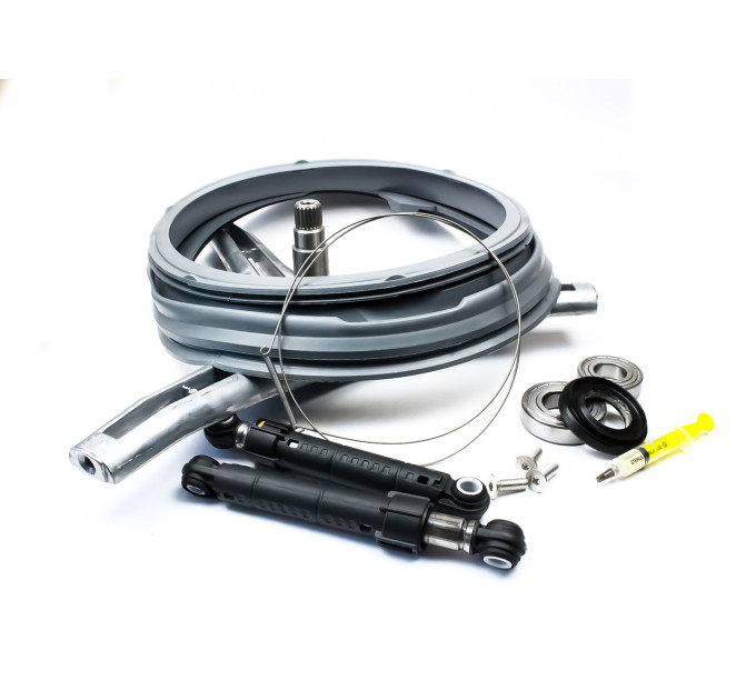 Крестовина + подшипники + сальник + манжета + винты + амортизаторы ANSA + хомут для стир. машины LG