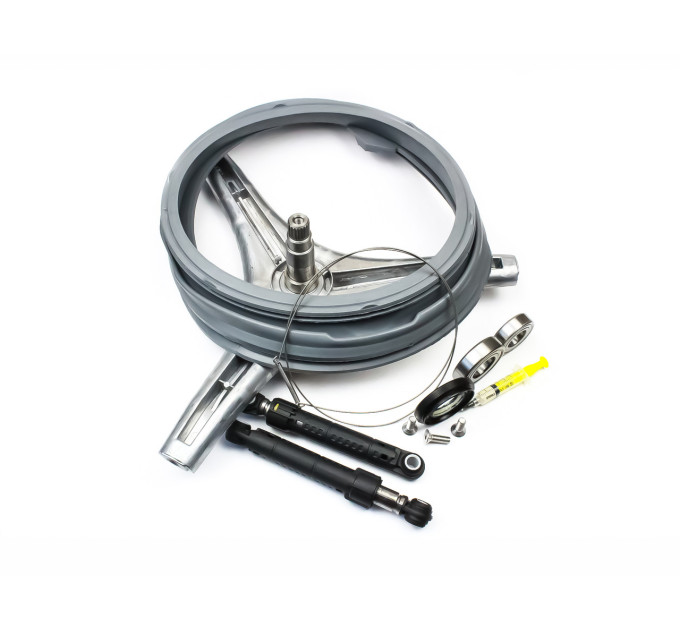 Крестовина + подшипники + сальник + манжета + винты + амортизаторы ANSA + хомут для стир. машины LG