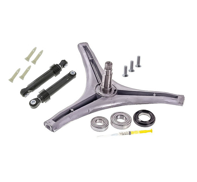 Крестовина MHW34308901 + сальник + подшипники + амортизаторы AKS + фиксаторы + винты для стир. машины LG