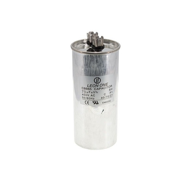 Конденсатор CBB65 70 мкФ 450V, металлический (Leon One)