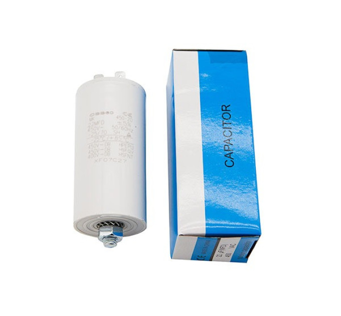Конденсатор CBB60 22 мкФ 450V, з гайкою