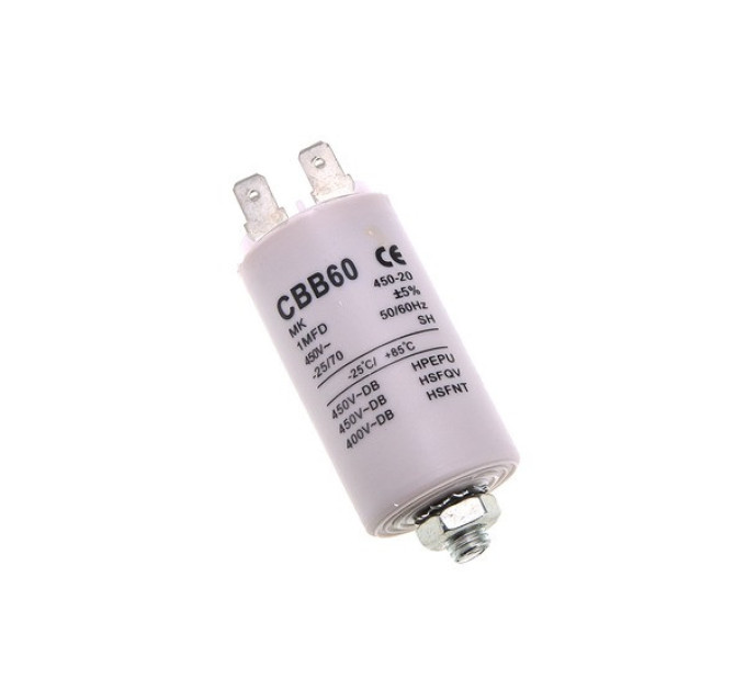 Конденсатор CBB60 1 мкФ 450V, с гайкой (MK)