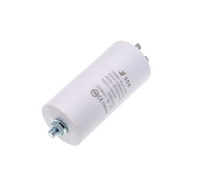 Конденсатор CBB60 45 мкФ 450V, с гайкой (SOK)