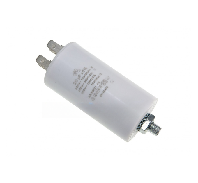 Конденсатор CBB60 20 мкФ 450V, с гайкою (S4U)