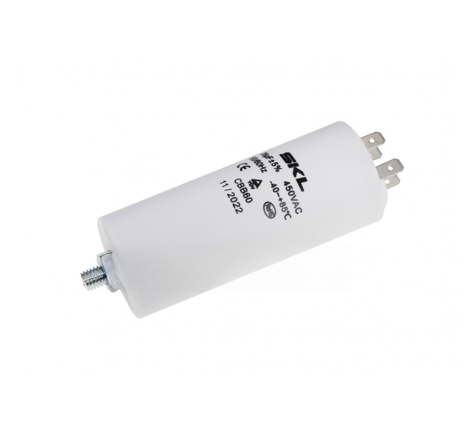 Конденсатор CBB60 26 мкФ 450V, с гайкой (SKL CAP012UN)