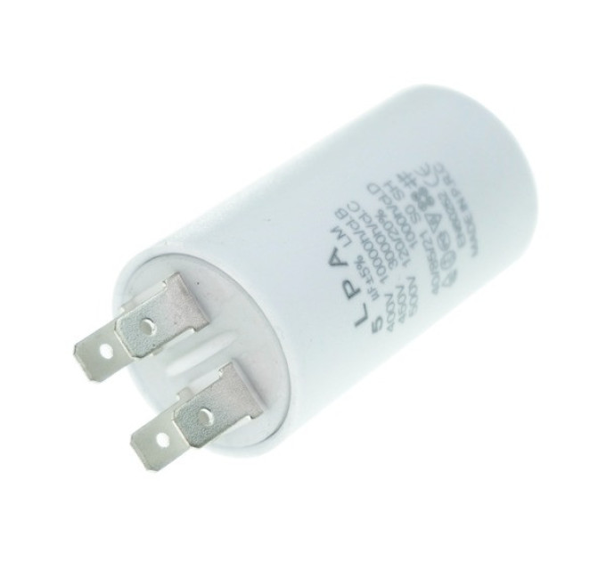 Конденсатор CBB60 5 мкФ 450V, с клеммами, резьбовым креплением и гайкой (LPA)