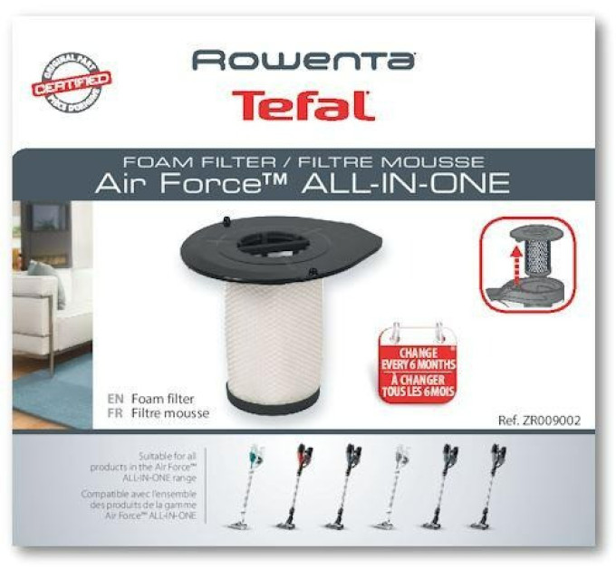 HEPA-фільтр ZR005201 для акумуляторних пилососів Rowenta / Tefal
