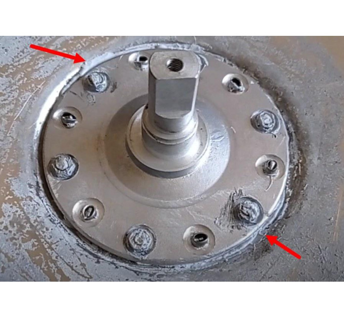 Фланцы и суппорты (оригинал), с амортизаторами + герметик для стиральных машин с вертикальной загрузкой Whirlpool