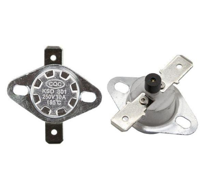 Термореле KSD 301 (195°C 10A, 250V) с кнопкой