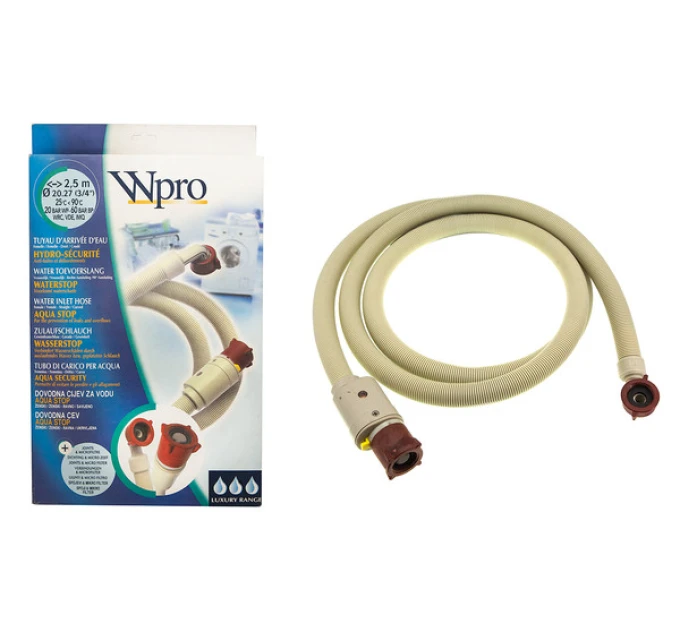 Шланг подачи воды Wpro (2.5 м, 3/4) с функцией AquaStop - 481953028926