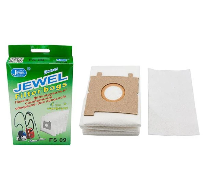 Мешок одноразовый Jewel FS-09 (комплект 4 шт + фильтр)