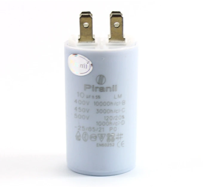 Конденсатор CBB60 10 мкФ 450 V, с клеммами